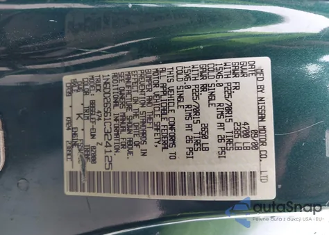 2001 Nissan Frontier Xe from USA, damaged, VIN 1N6DD26S61C324125